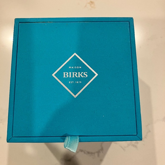 Birks - earrings presentation box with pouch - Picture 5 of 5